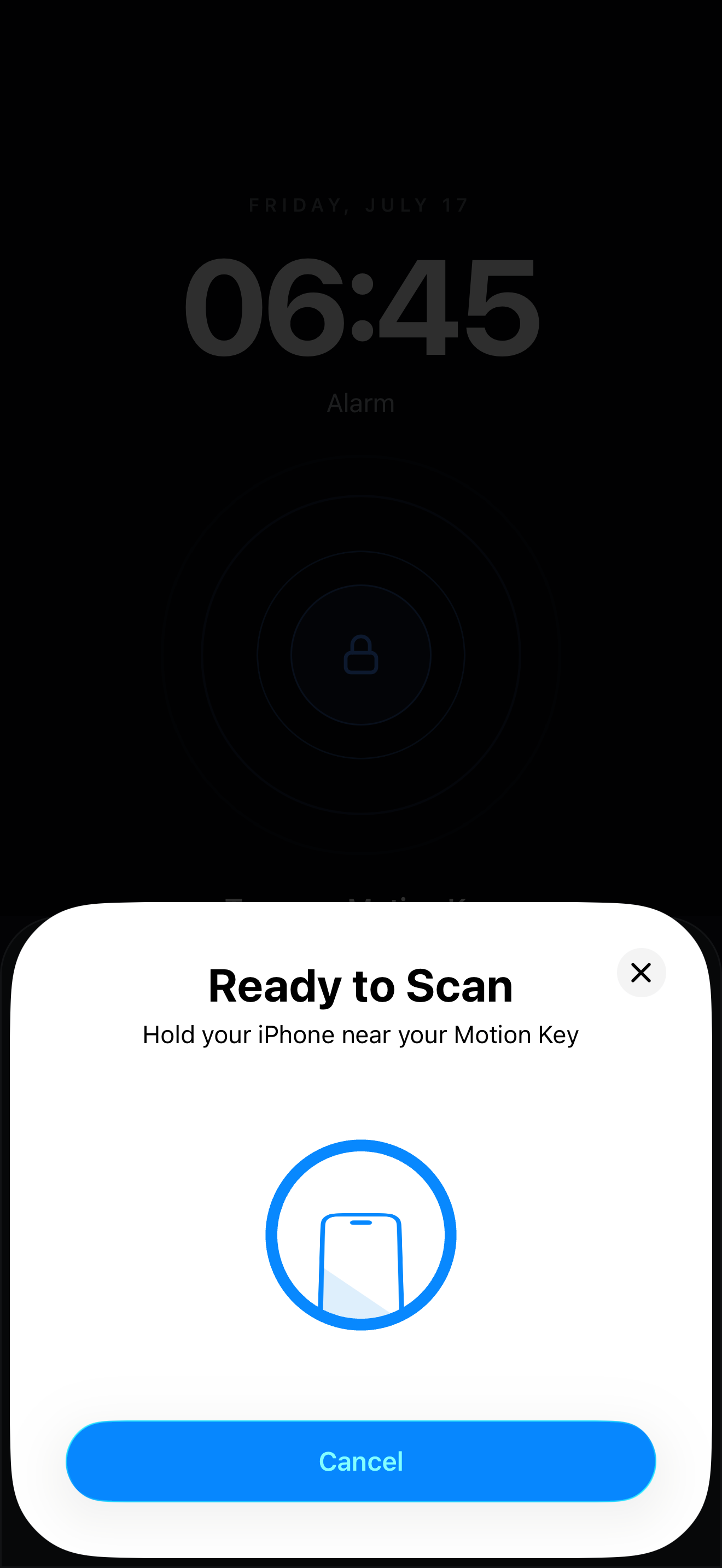 Ready to Scan — stop the alarm
