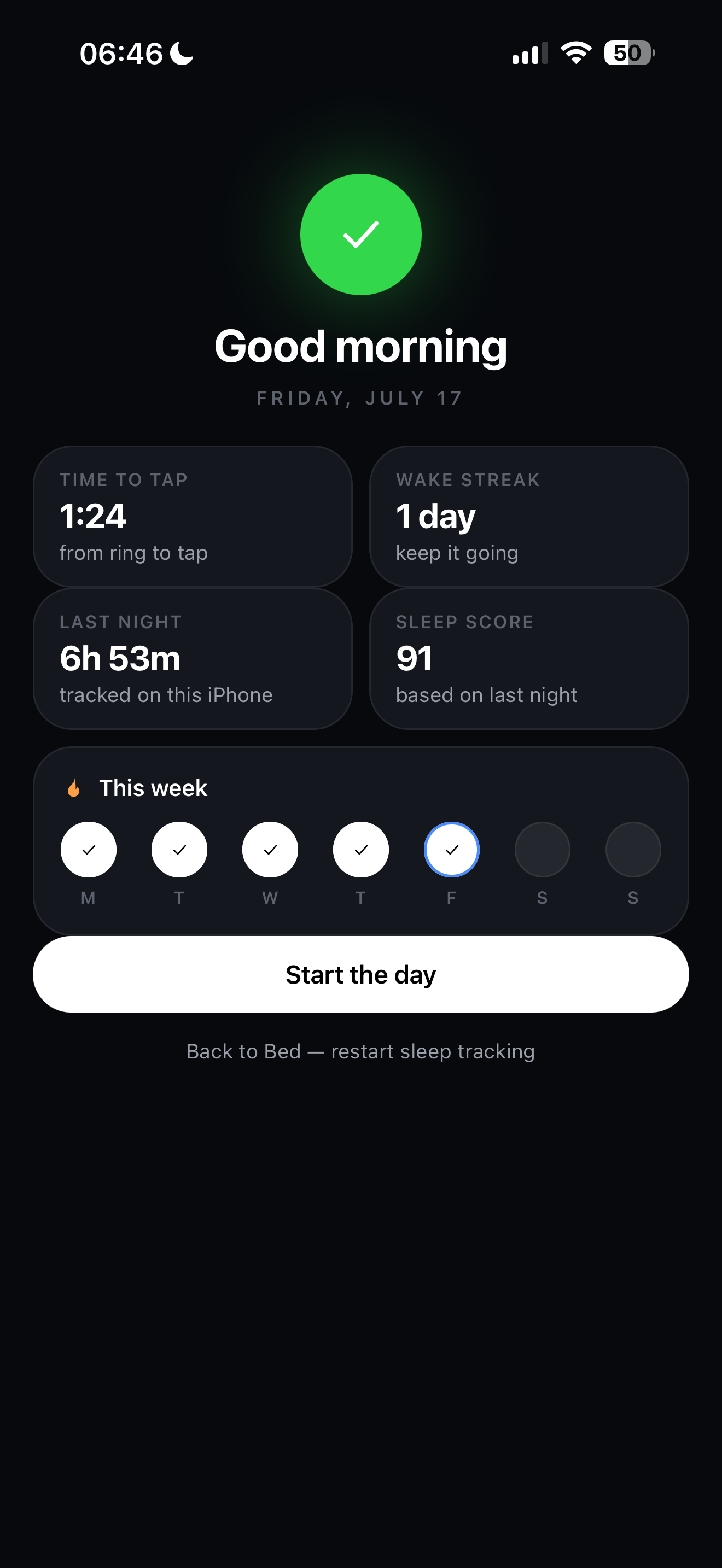 Motion Key-alarm — goedemorgen na de tap