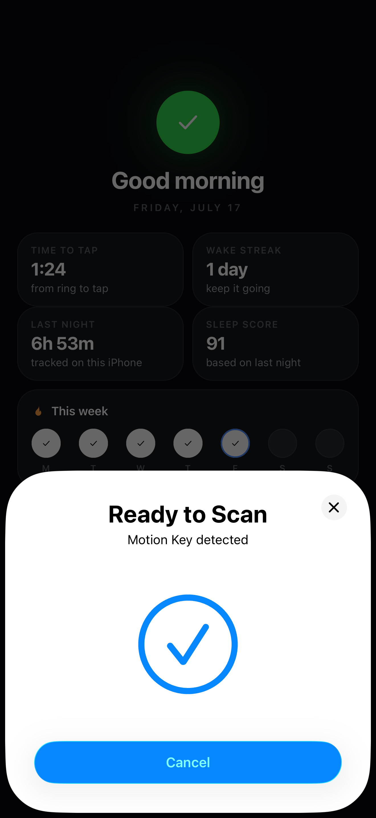 Good morning — alarm stopped