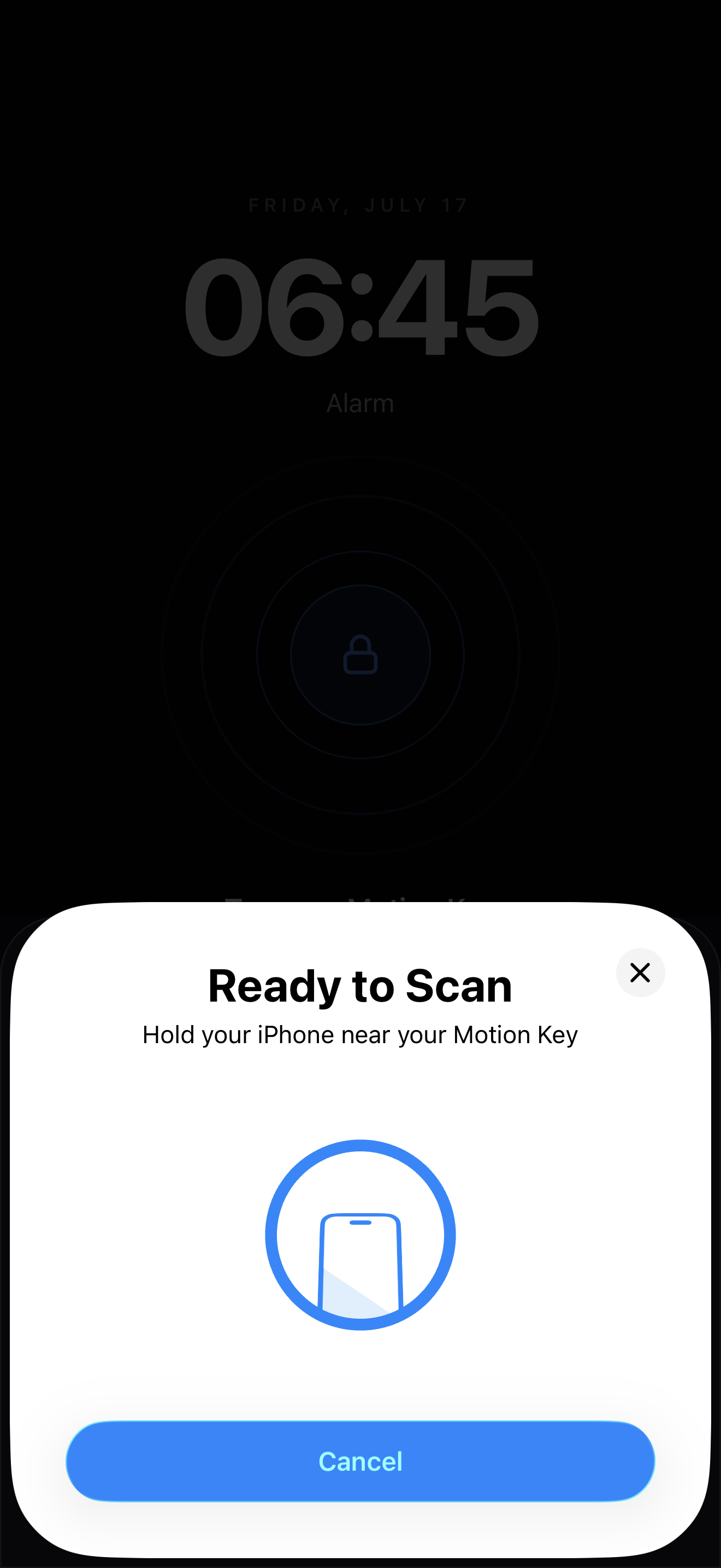 Ready to Scan — stop the alarm