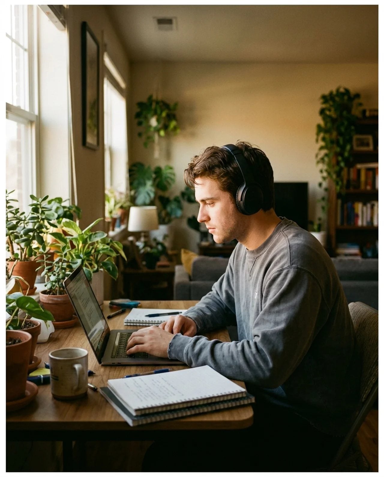 Deep work at a calm desk